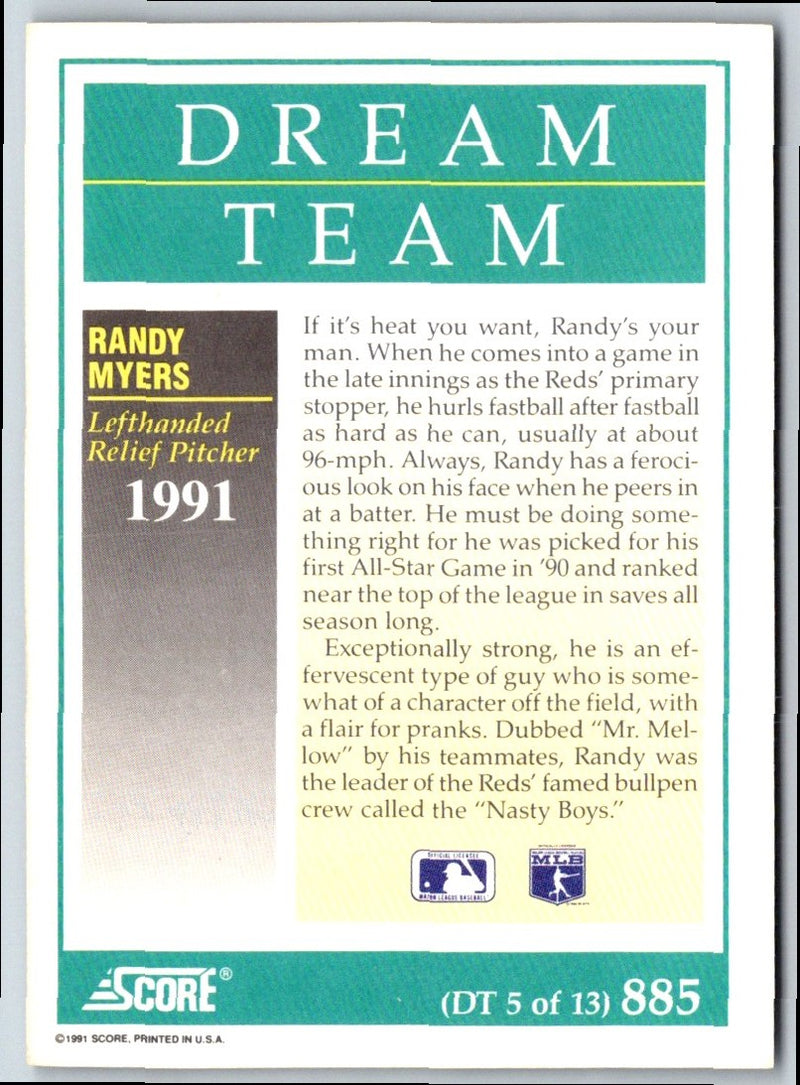 1991 Score Randy Myers