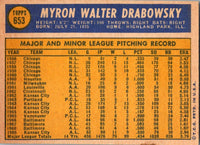 1970 Topps Moe Drabowsky #653 EX-MT+