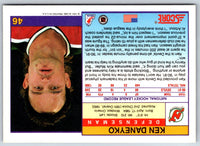1991 Score Canadian Bilingual Ken Daneyko #46