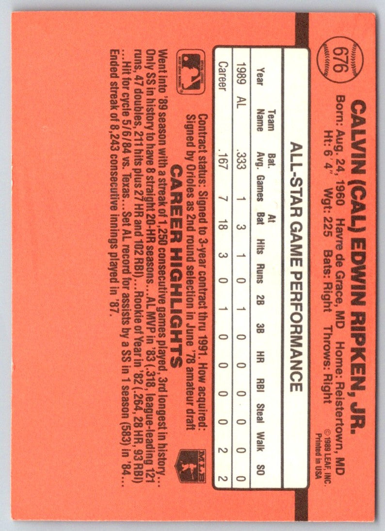 1990 Donruss Cal Ripken