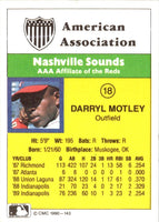 1990 CMC Nashville Sounds Darryl Motley #18