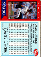 1992 Post Cereal David Justice #29