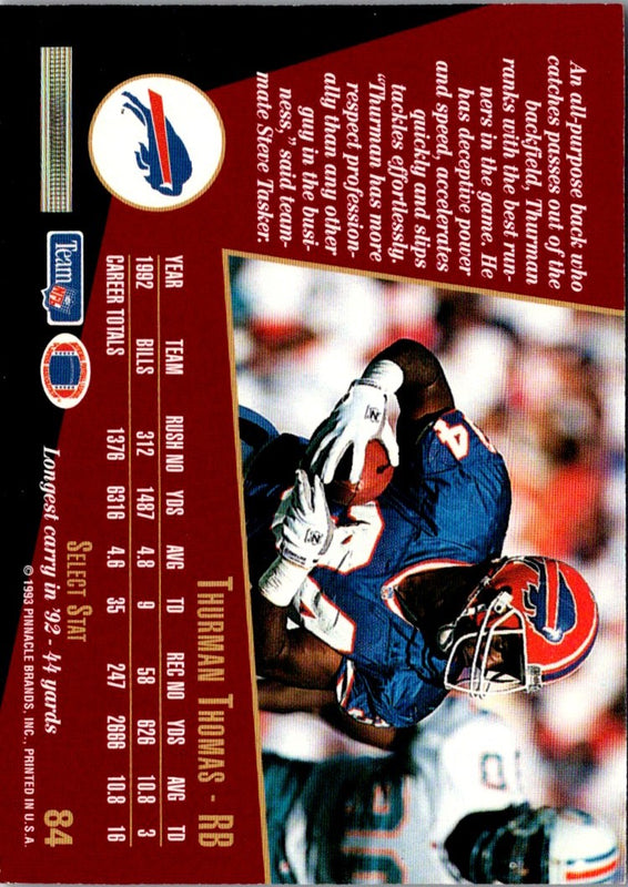 1993 Pinnacle Steve Tasker #86