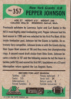 1991 Bowman Pepper Johnson #357