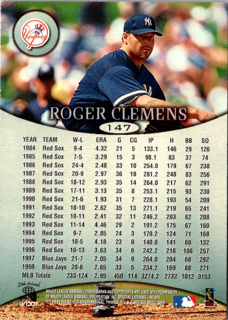 2021 Topps Now Turn Back the Clock Roger Clemens