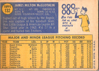 1970 Topps Jim McGlothlin #132 EX-MT+