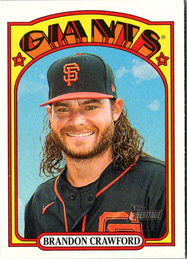 2021 Topps Heritage Brandon Crawford #372