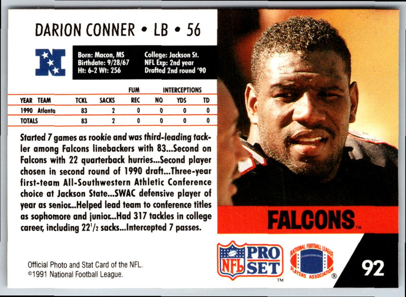 1991 Pro Set Darion Conner