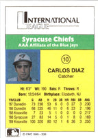 1990 CMC Syracuse Chiefs Carlos Diaz #10