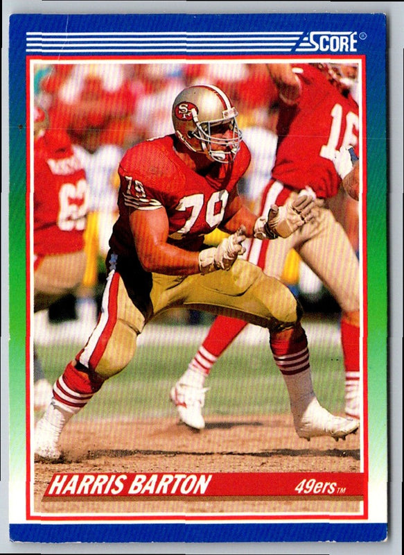 1990 Score Harris Barton #395