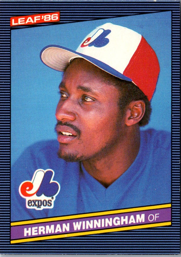 1986 Leaf Herman Winningham #153 Rookie