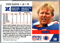 1991 Pro Set Steve DeOssie #58