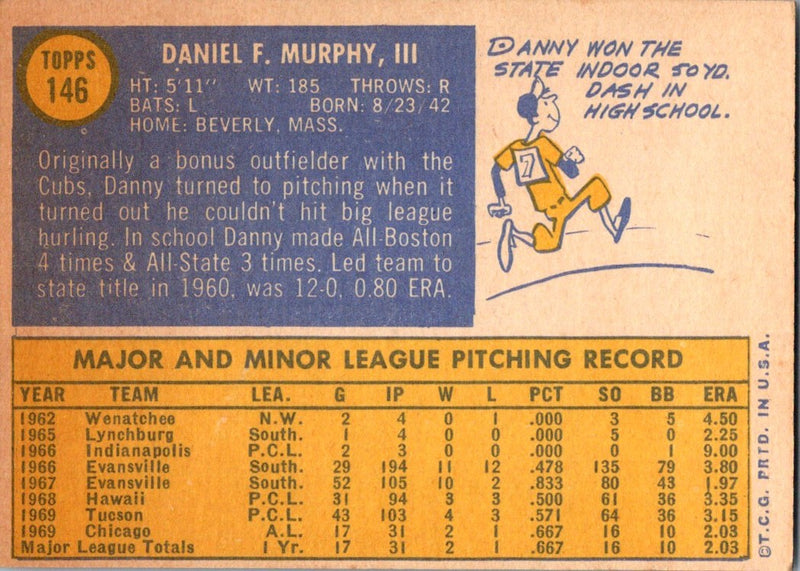 1970 Topps Danny Murphy