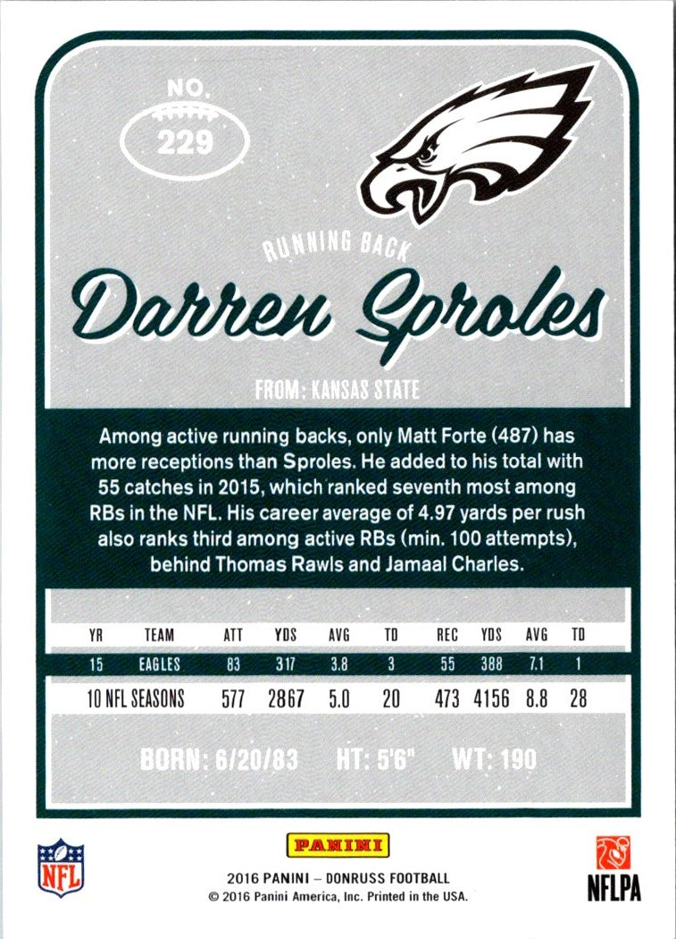 2016 Donruss Darren Sproles