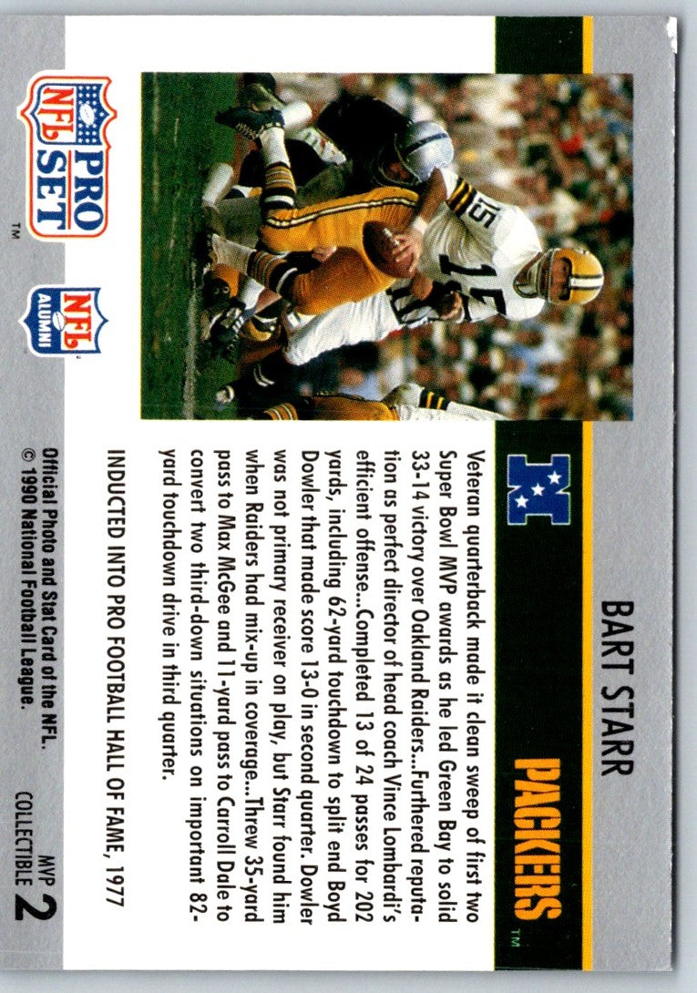 1990 Pro Set Super Bowl MVP Collectibles Bart Starr