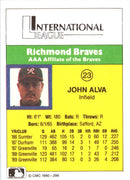 1990 CMC Richmond Braves John Alva