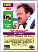 1990 Score Tom Newberry #192