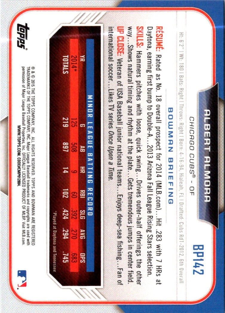 2015 Bowman Prospects Albert Almora