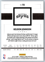 2019 Panini Chronicles Keldon Johnson #113 Rookie