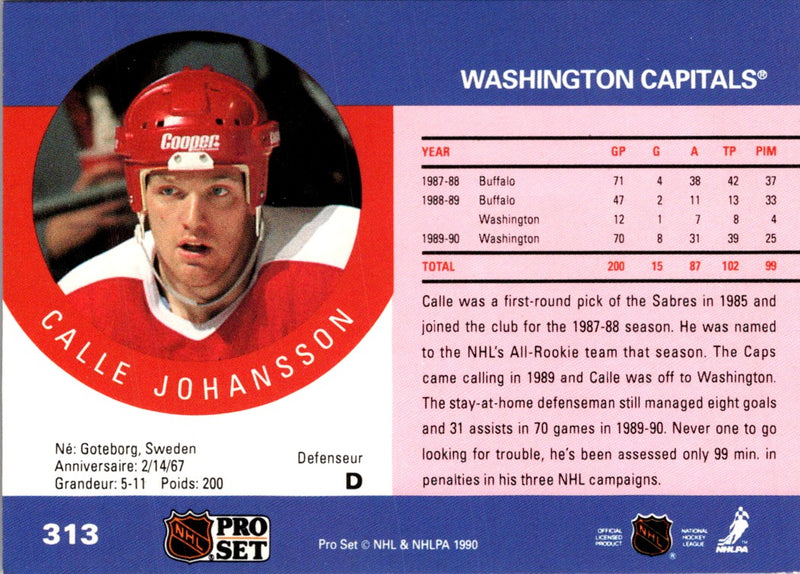 1990 Pro Set Calle Johansson