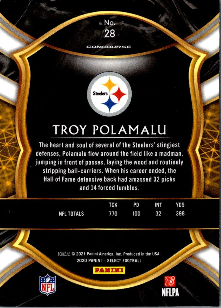 2020 Panini Select Troy Polamalu