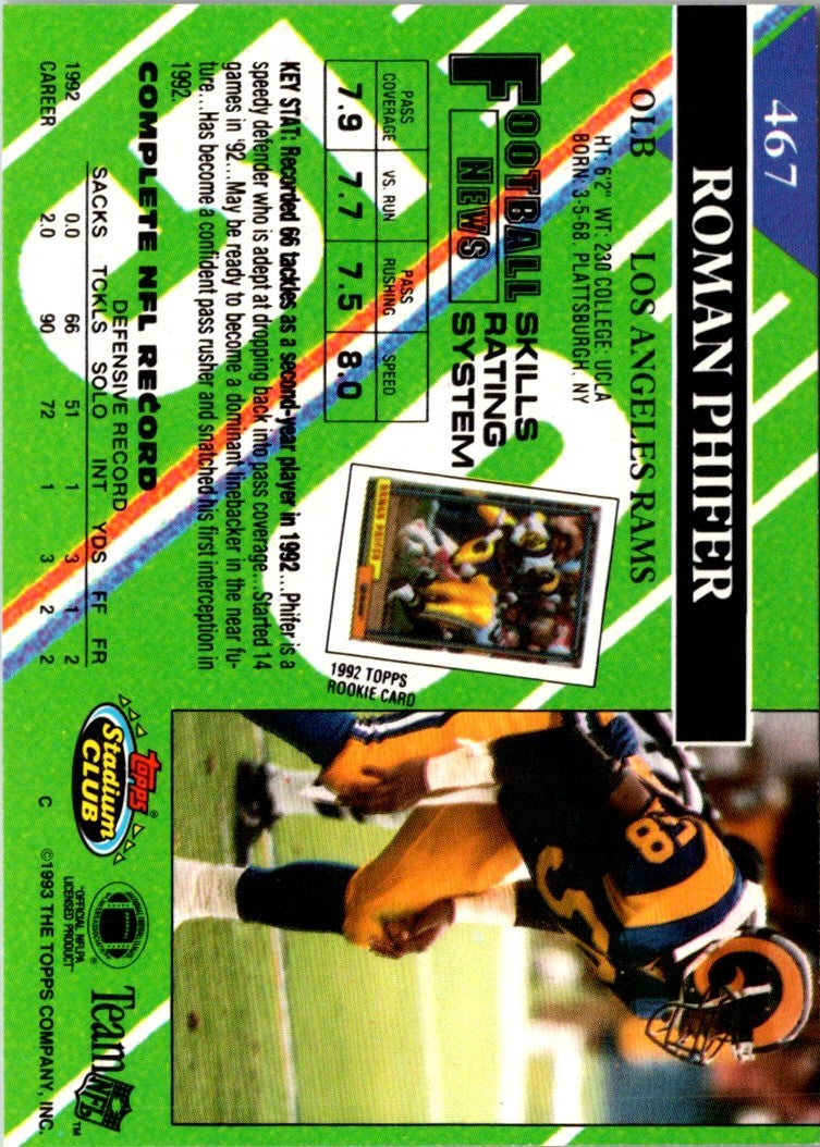1993 Stadium Club Super Teams Bowl Roman Phifer
