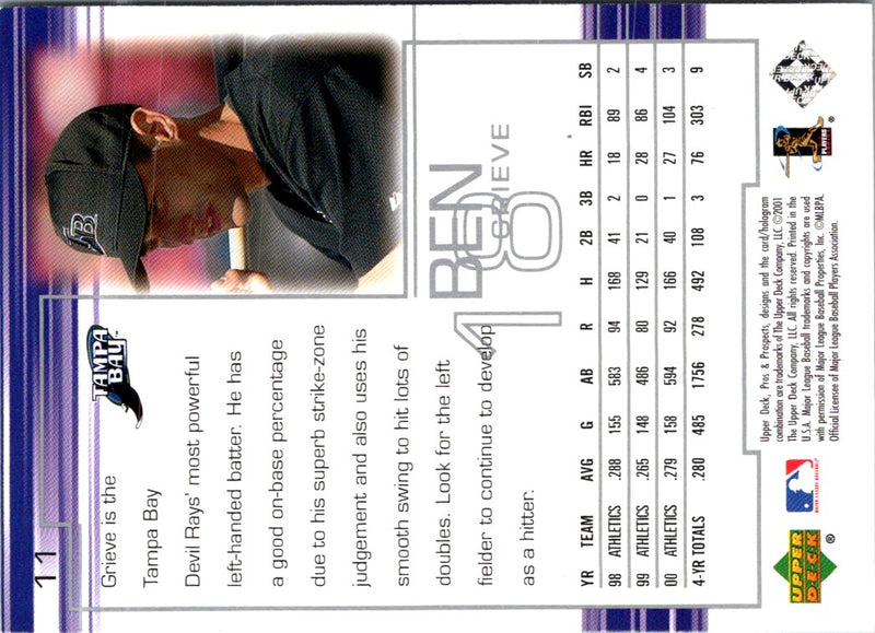 2001 Upper Deck Pros & Prospects Ben Grieve