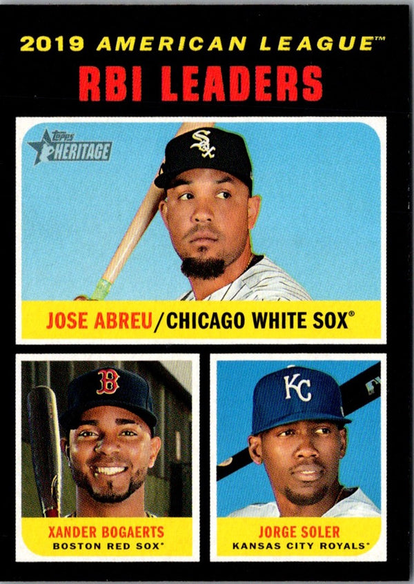 2020 Topps Heritage Jorge Soler/ Jose Abreu/ Xander Bogaerts #63