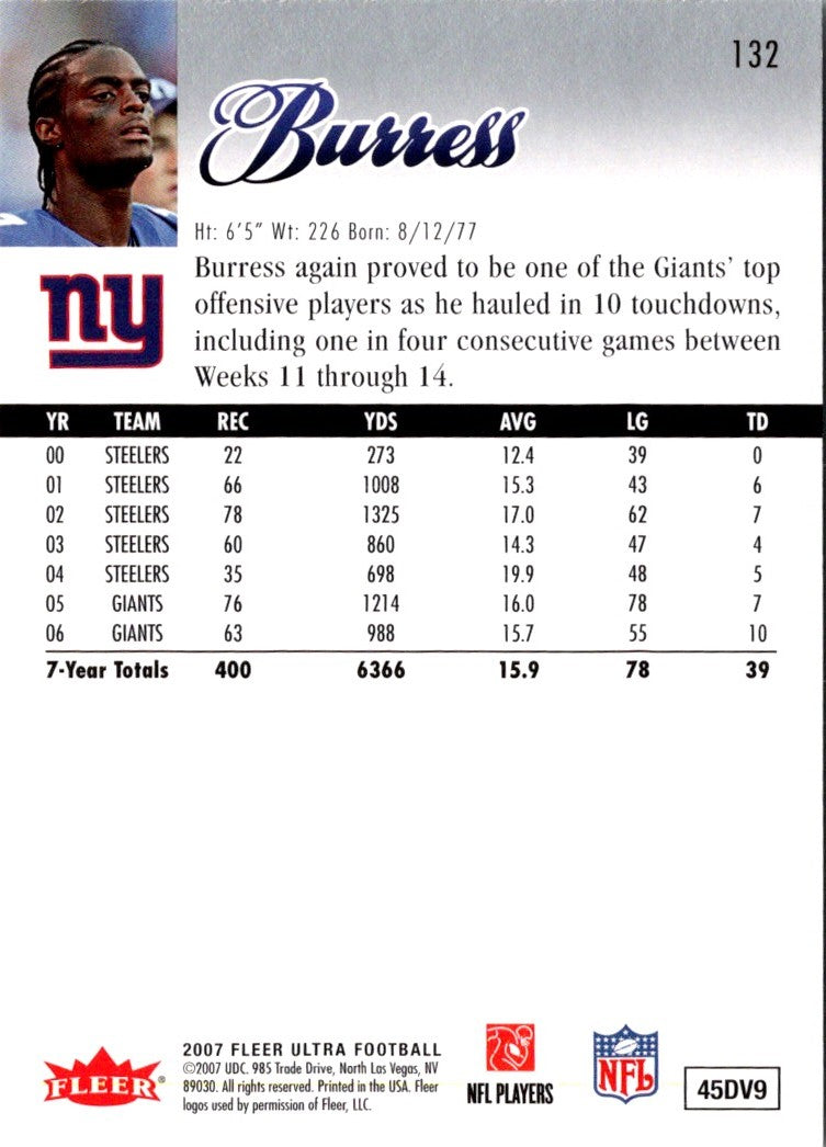 2007 Ultra Plaxico Burress