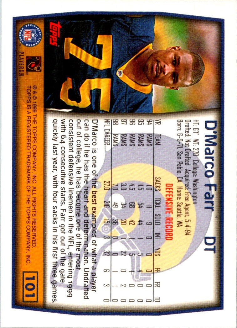 1999 Topps D'Marco Farr