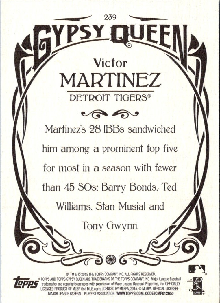 2015 Topps Gypsy Queen Victor Martinez