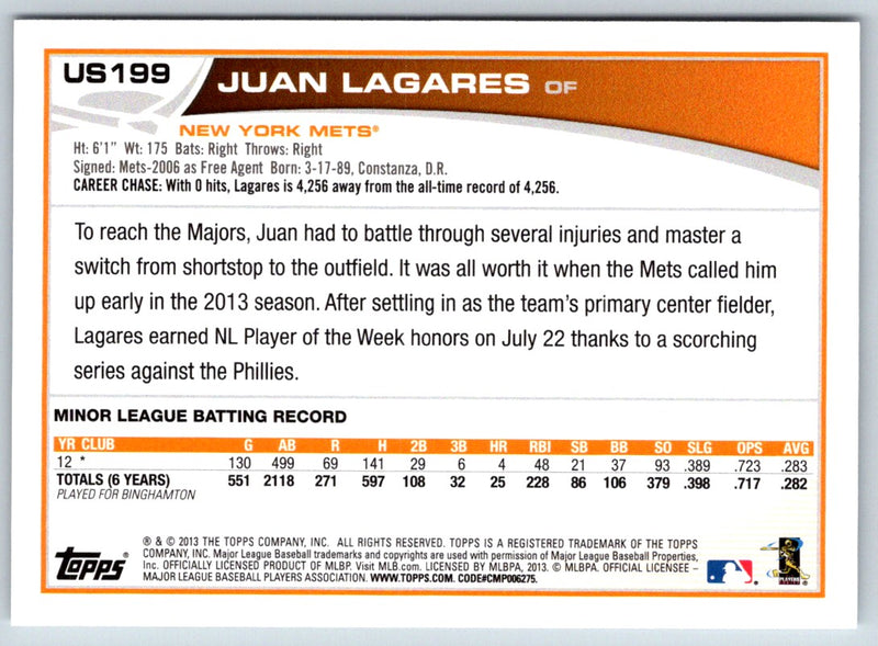 2013 Topps Update Juan Lagares