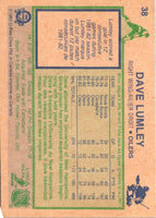 1983 O-Pee-Chee Dave Lumley #38