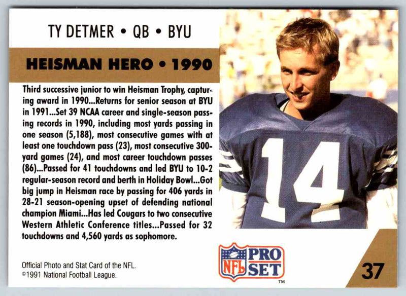 1992 Proset Ty Detmer