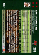 2007 Topps Zac Taylor