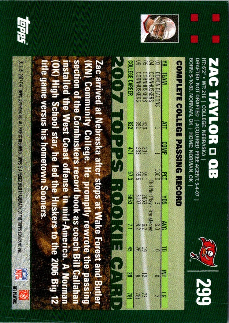2007 Topps Zac Taylor