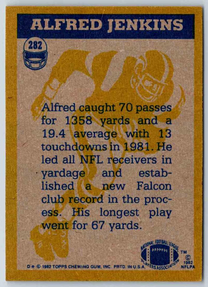 1982 Topps Alfred Jenkins