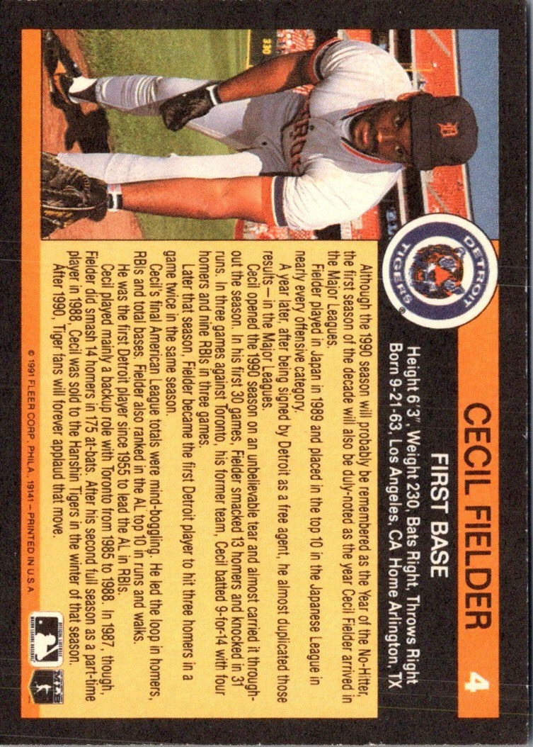 1991 Fleer Cecil Fielder