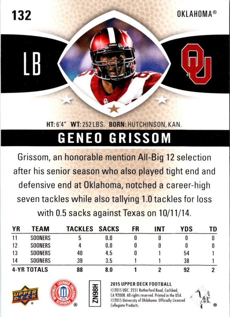 2015 Upper Deck Geneo Grissom