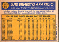 1970 Topps Luis Aparicio #315 EX-MT+