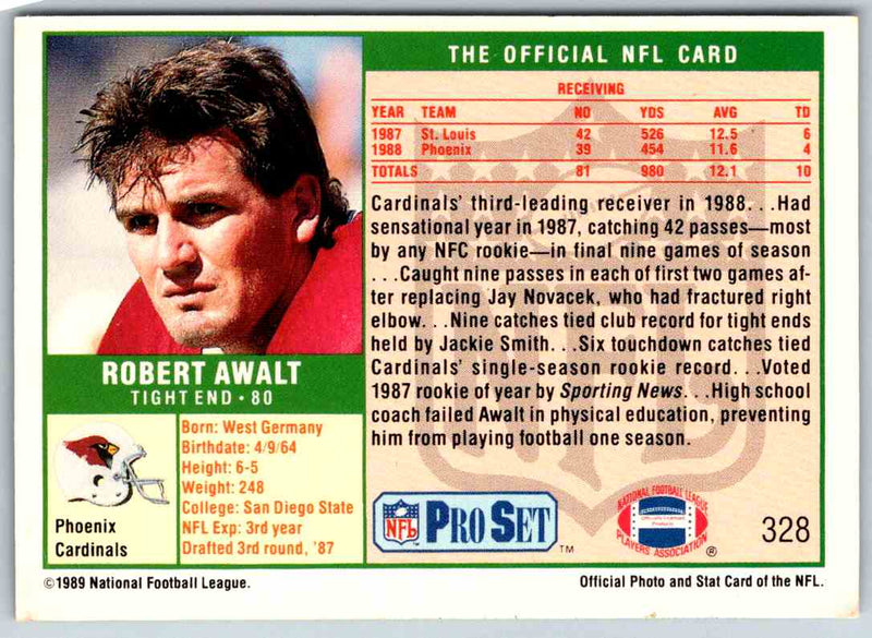 1989 NFL Proset Robert Awalt