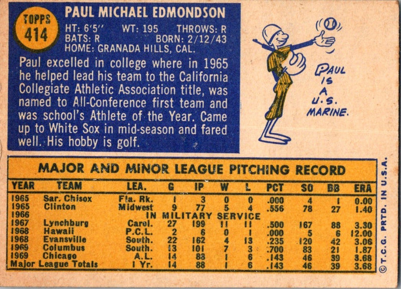 1970 Topps Paul Edmondson