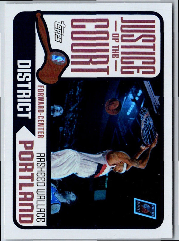 2003 Topps Justice of the Court Rasheed Wallace #JC-20
