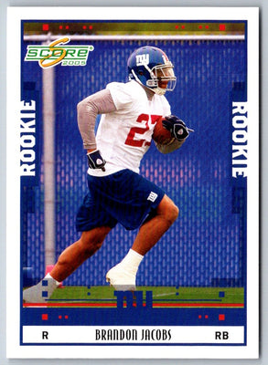 2005 Score Brandon Jacobs #379 Rookie