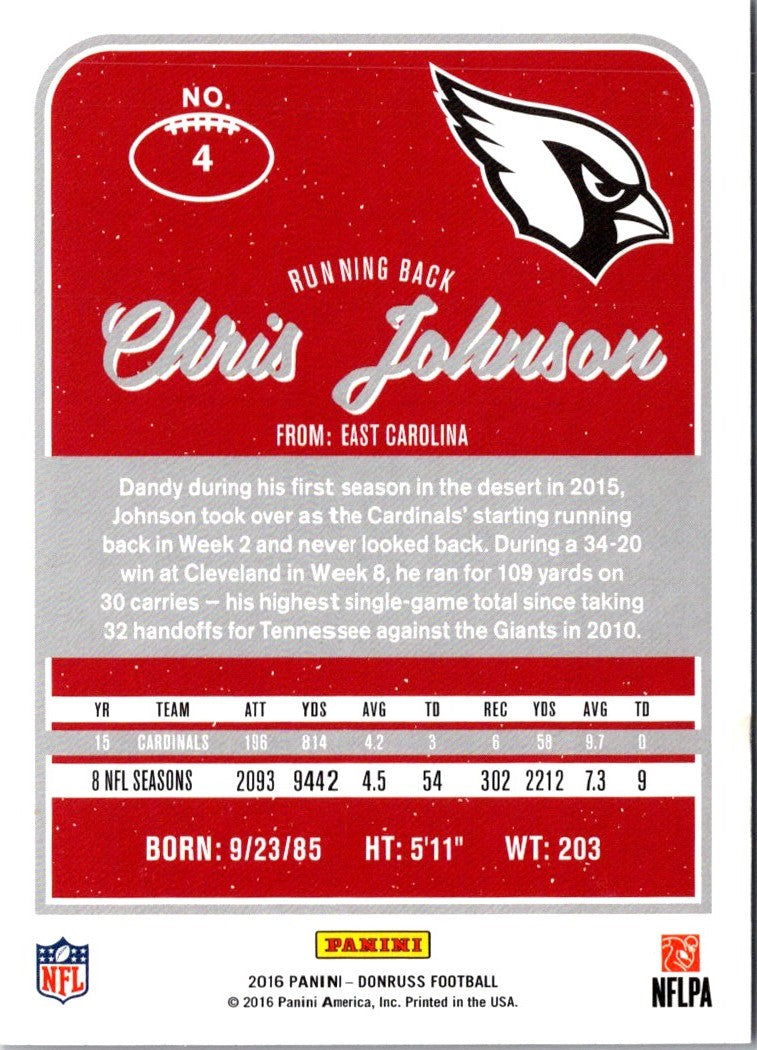 2016 Donruss Chris Johnson