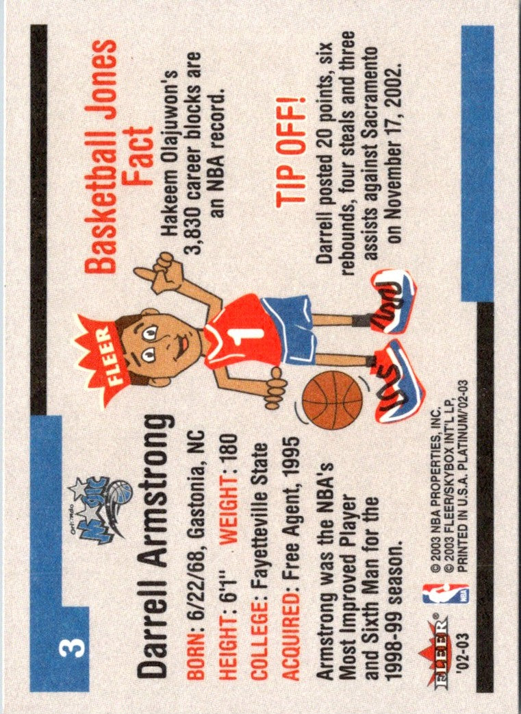2002 Fleer Platinum Darrell Armstrong