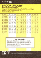 1986 Fleer Brook Jacoby #590