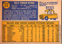 1970 Topps Billy Wynne #618 Rookie EX-MT+