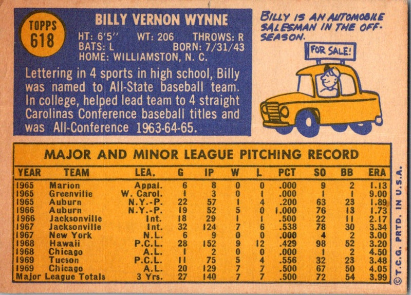 1970 Topps Billy Wynne