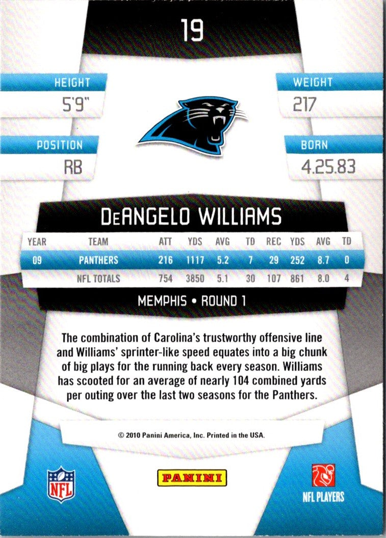 2010 Panini Certified DeAngelo Williams